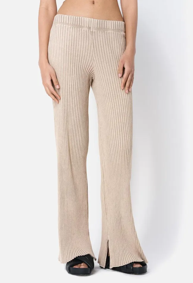 John Elliott Bottoms Mineral Wash Ginza Rib Split Pant Shark 8211 Women John Elliott Bottoms Mineral Wash Ginza Rib Split Pant Shark 8211 Women