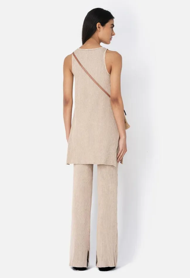 John Elliott Bottoms Mineral Wash Ginza Rib Split Pant Shark 8211 Women John Elliott Bottoms Mineral Wash Ginza Rib Split Pant Shark 8211 Women
