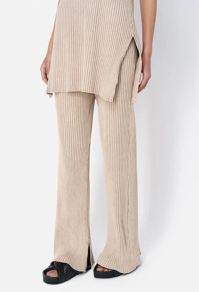 John Elliott Bottoms Mineral Wash Ginza Rib Split Pant Shark 8211 Women John Elliott Bottoms Mineral Wash Ginza Rib Split Pant Shark 8211 Women