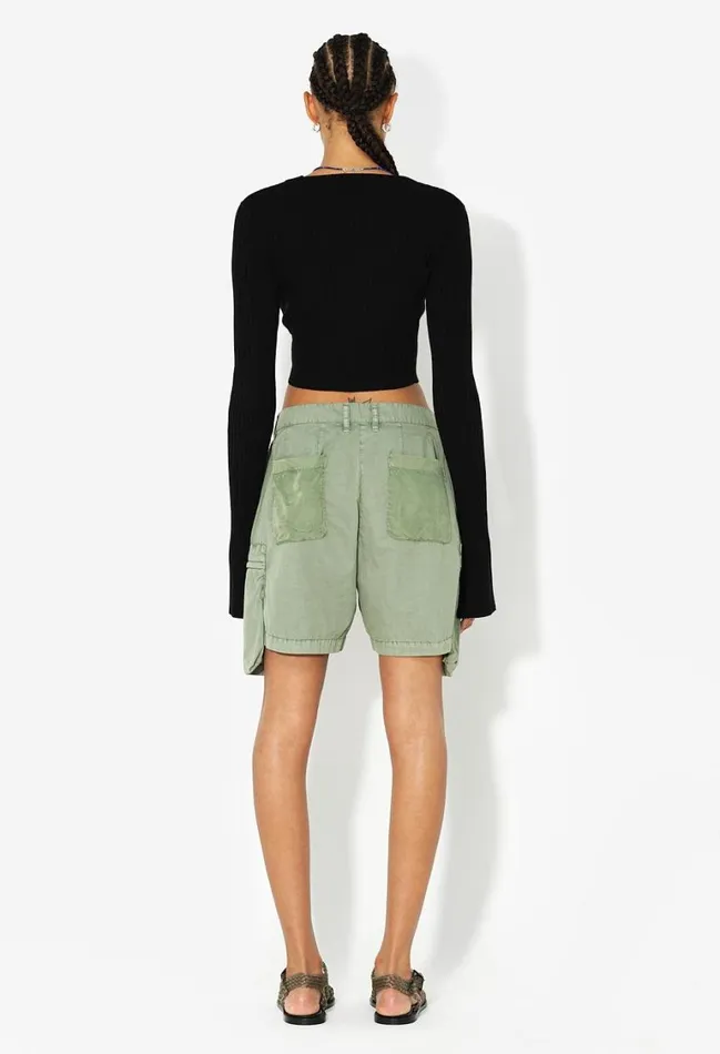 John Elliott Bottoms Paneled Utility Short Washed Olive 8211 Women