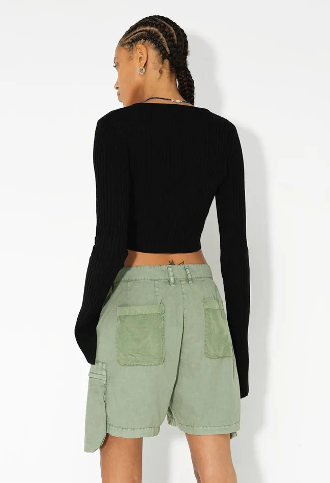 John Elliott Bottoms Paneled Utility Short Washed Olive 8211 Women