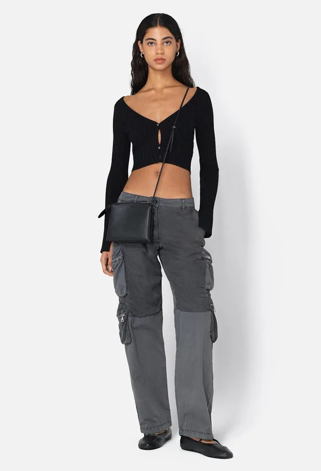 John Elliott Bottoms Parachute Cargo Washed Black 8211 Women