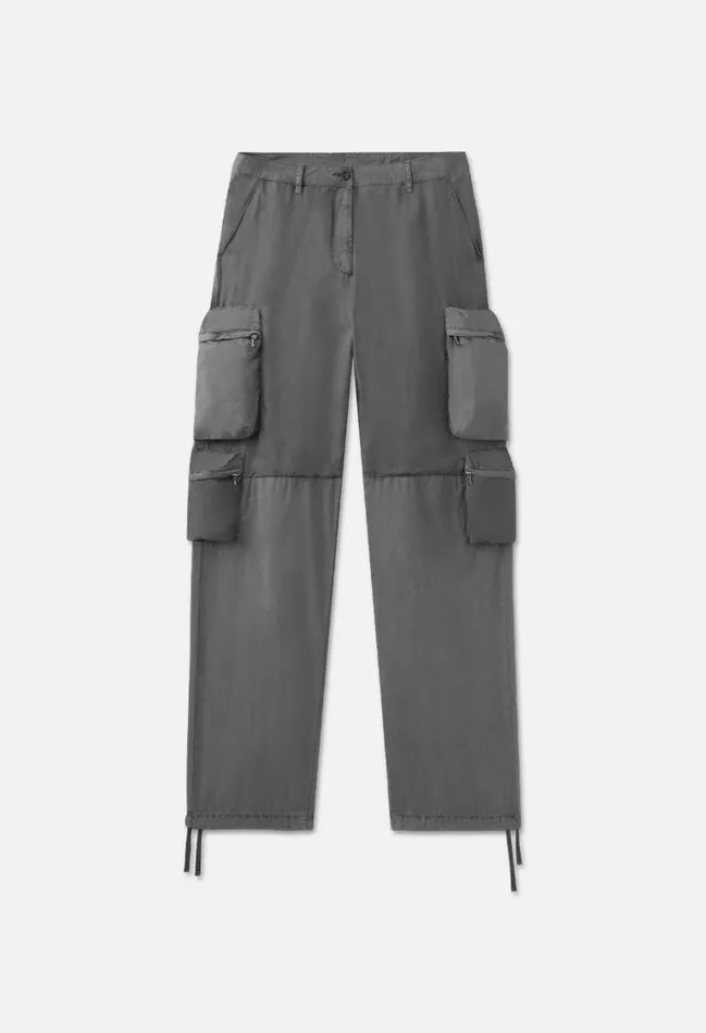 John Elliott Bottoms Parachute Cargo Washed Black 8211 Women John Elliott Bottoms Parachute Cargo Washed Black 8211 Women