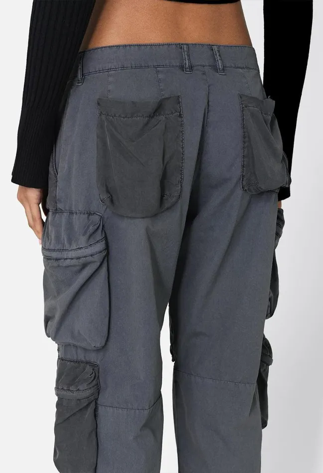 John Elliott Bottoms Parachute Cargo Washed Black 8211 Women John Elliott Bottoms Parachute Cargo Washed Black 8211 Women