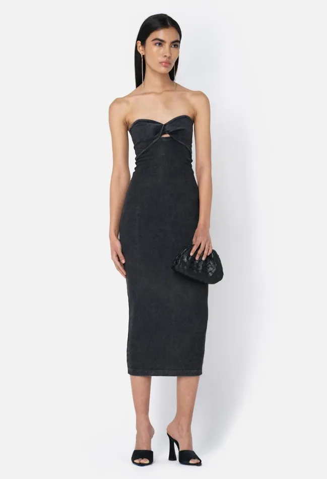 John Elliott Dresses Mineral Wash Gemini Rib Twist Dress Black 8211 Women John Elliott Dresses Mineral Wash Gemini Rib Twist Dress Black 8211 Women