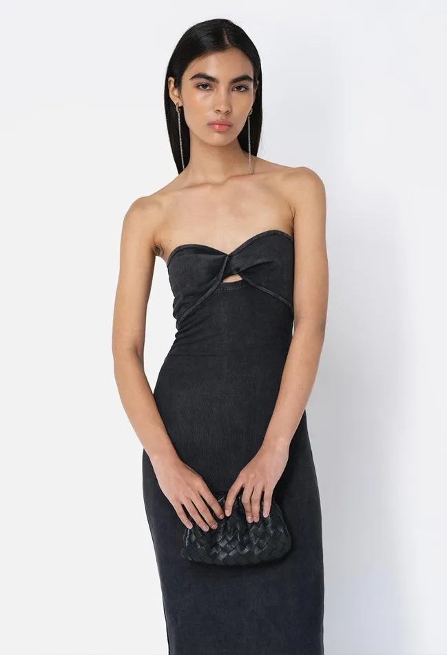 John Elliott Dresses Mineral Wash Gemini Rib Twist Dress Black 8211 Women John Elliott Dresses Mineral Wash Gemini Rib Twist Dress Black 8211 Women