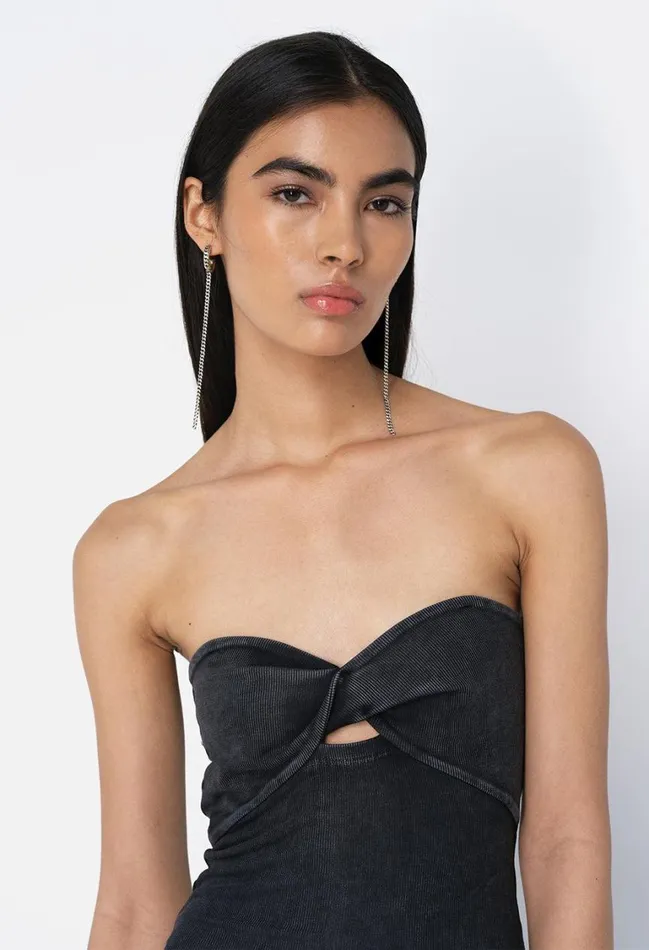 John Elliott Dresses Mineral Wash Gemini Rib Twist Dress Black 8211 Women John Elliott Dresses Mineral Wash Gemini Rib Twist Dress Black 8211 Women