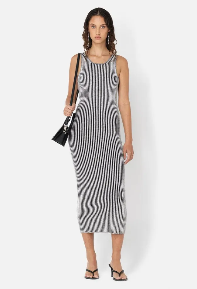 John Elliott Dresses Piper Silk Rib Dress Charcoal 8211 Women John Elliott Dresses Piper Silk Rib Dress Charcoal 8211 Women