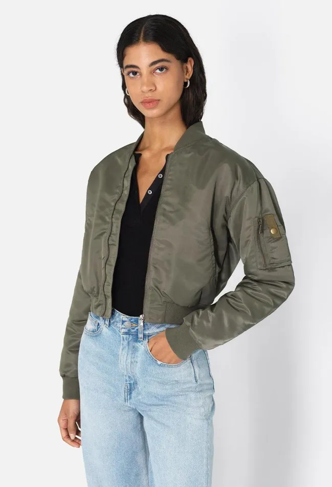 John Elliott Jackets Hunter Cropped Bomber Olive 8211 Women John Elliott Jackets Hunter Cropped Bomber Olive 8211 Women