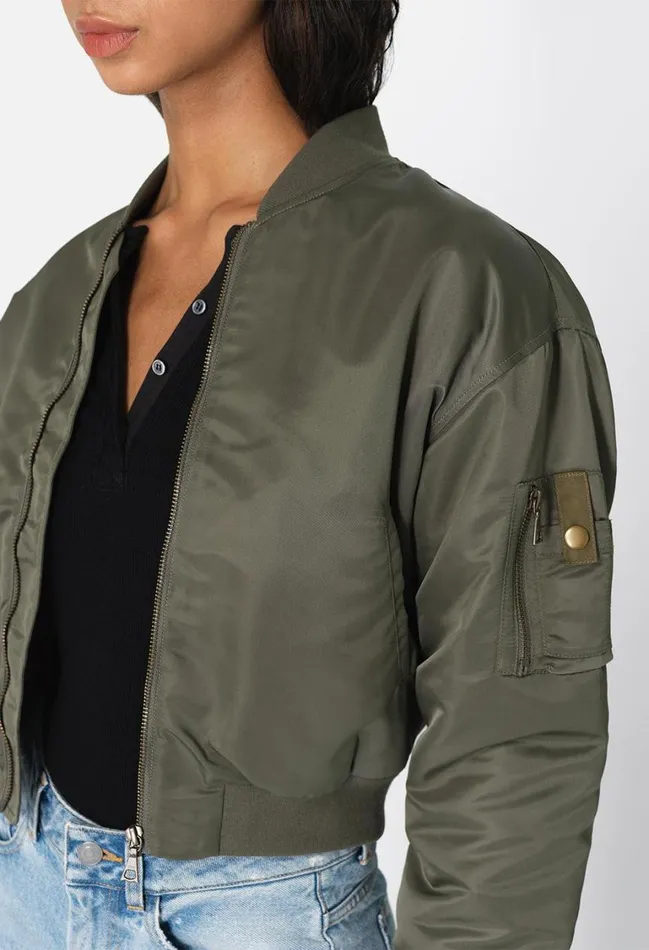 John Elliott Jackets Hunter Cropped Bomber Olive 8211 Women John Elliott Jackets Hunter Cropped Bomber Olive 8211 Women