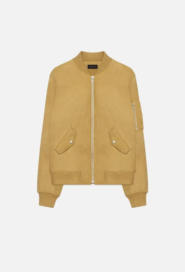 John Elliott Outerwear Leather Bogota Bomber Tan Suede 8211 Men
