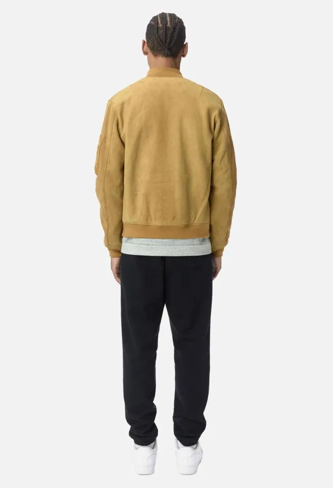 John Elliott Outerwear Leather Bogota Bomber Tan Suede 8211 Men