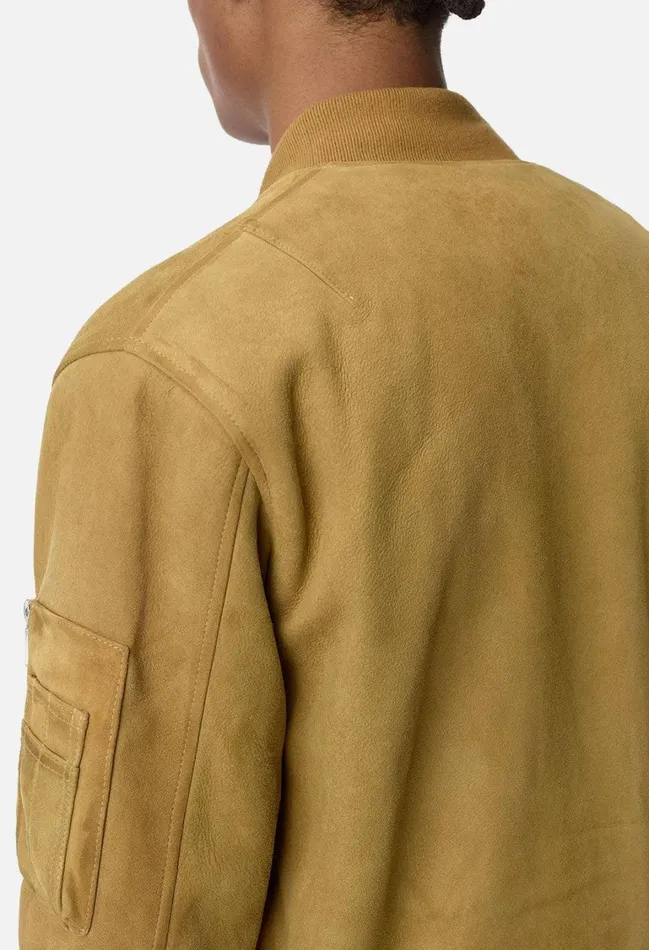 John Elliott Outerwear Leather Bogota Bomber Tan Suede 8211 Men