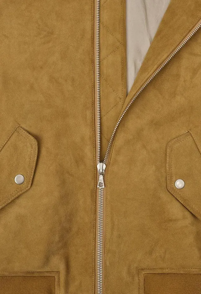 John Elliott Outerwear Leather Bogota Bomber Tan Suede 8211 Men