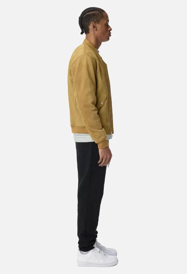 John Elliott Outerwear Leather Bogota Bomber Tan Suede 8211 Men