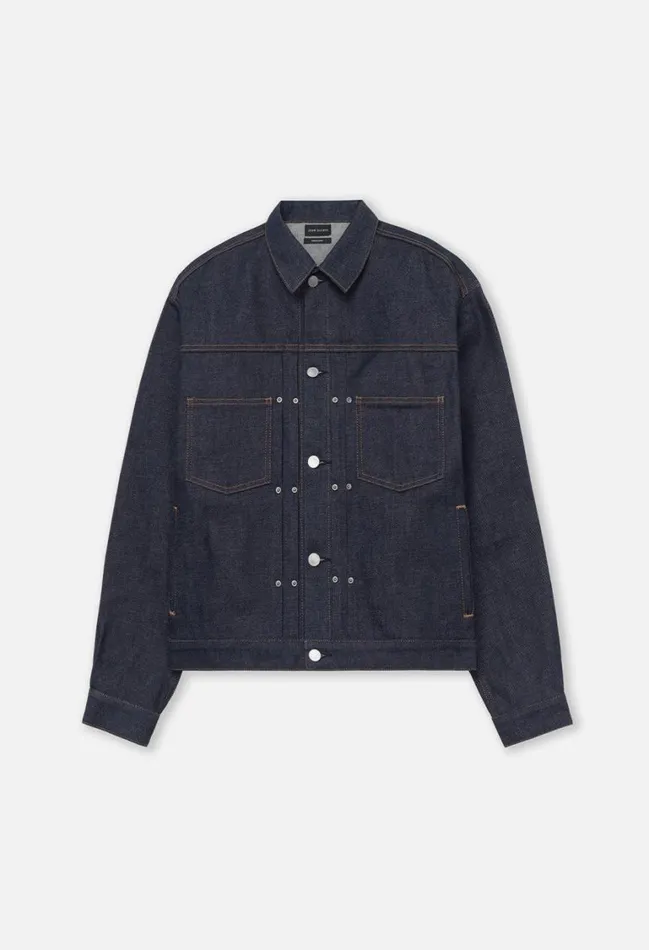 John Elliott Outerwear Thumper Jacket Type Ii Raw Indigo 8211 Men