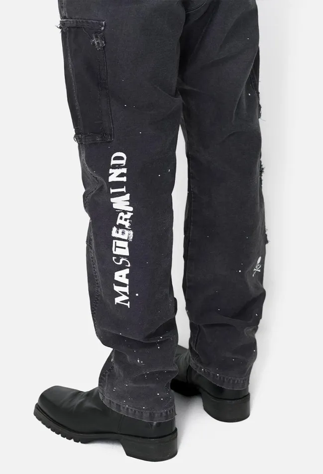John Elliott Pants Je X Mastermind Worked Utility Pant Washed Black 8211 Men John Elliott Pants Je X Mastermind Worked Utility Pant Washed Black 8211 Men