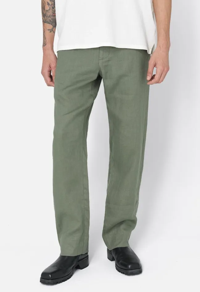 John Elliott Pants Linen Easy Trouser Sage 8211 Men John Elliott Pants Linen Easy Trouser Sage 8211 Men