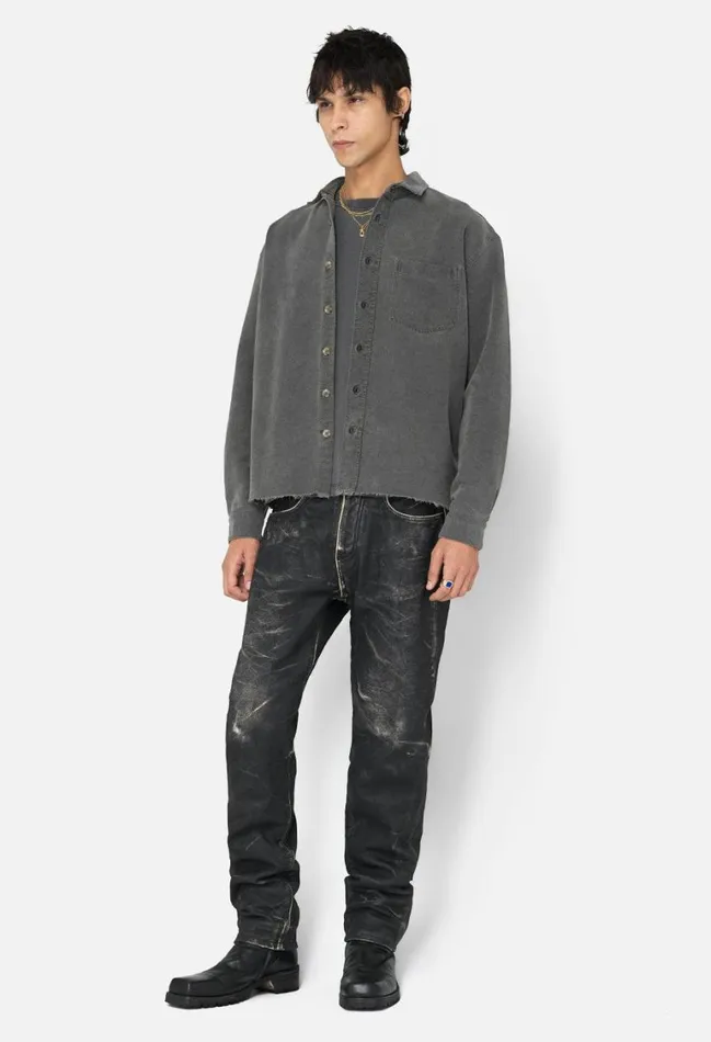 John Elliott Shirts Solid Hemi Oversized Shirt Washed Black 8211 Men John Elliott Shirts Solid Hemi Oversized Shirt Washed Black 8211 Men