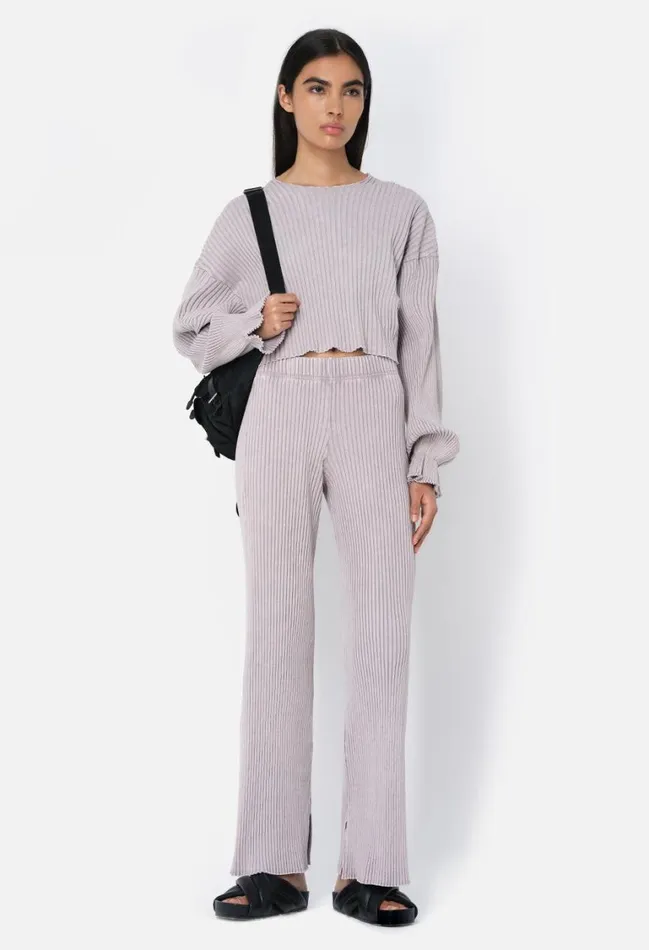 John Elliott Sweaters Mineral Wash Ginza Rib Cropped Top Thistle 8211 Women John Elliott Sweaters Mineral Wash Ginza Rib Cropped Top Thistle 8211 Women