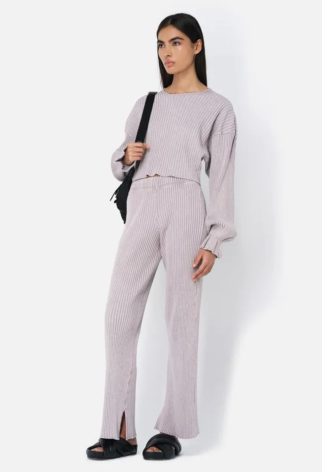 John Elliott Sweaters Mineral Wash Ginza Rib Cropped Top Thistle 8211 Women John Elliott Sweaters Mineral Wash Ginza Rib Cropped Top Thistle 8211 Women