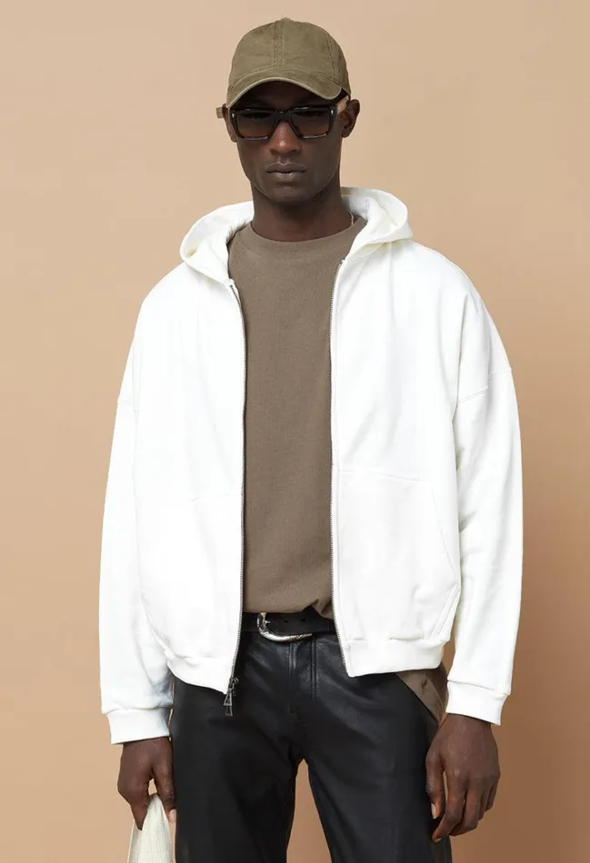 John Elliott Sweatshirts Beach Full Zip Salt 8211 Men