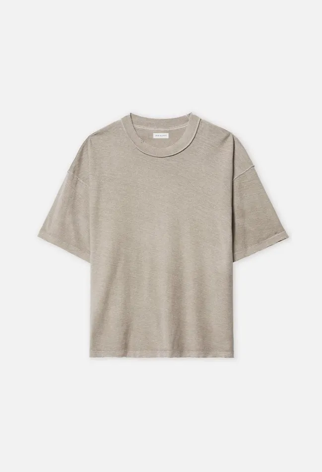 John Elliott Tees Folsom Reversed Cropped Tee Vintage Khaki 8211 Men