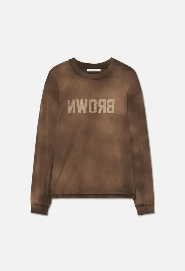 John Elliott Tees Ls Rush Tee Brown 8211 Men