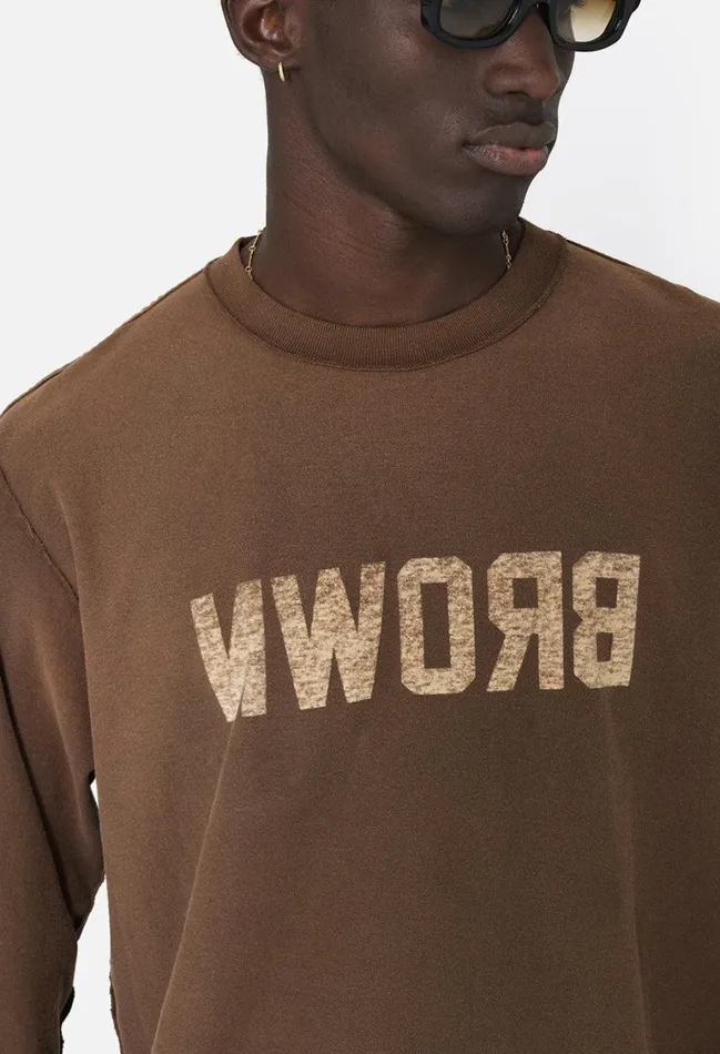 John Elliott Tees Ls Rush Tee Brown 8211 Men John Elliott Tees Ls Rush Tee Brown 8211 Men