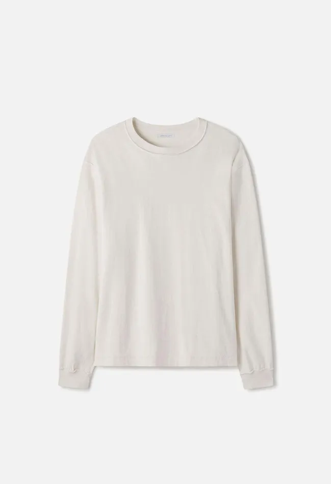 John Elliott Tees Reversed Cropped Ls Tee Washed Salt 8211 Men