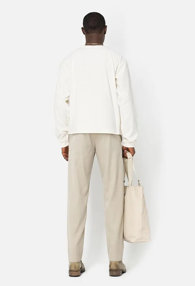 John Elliott Tees Reversed Cropped Ls Tee Washed Salt 8211 Men John Elliott Tees Reversed Cropped Ls Tee Washed Salt 8211 Men