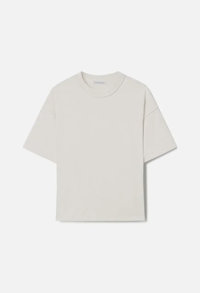 John Elliott Tees Reversed Cropped Tee Washed Salt 8211 Men