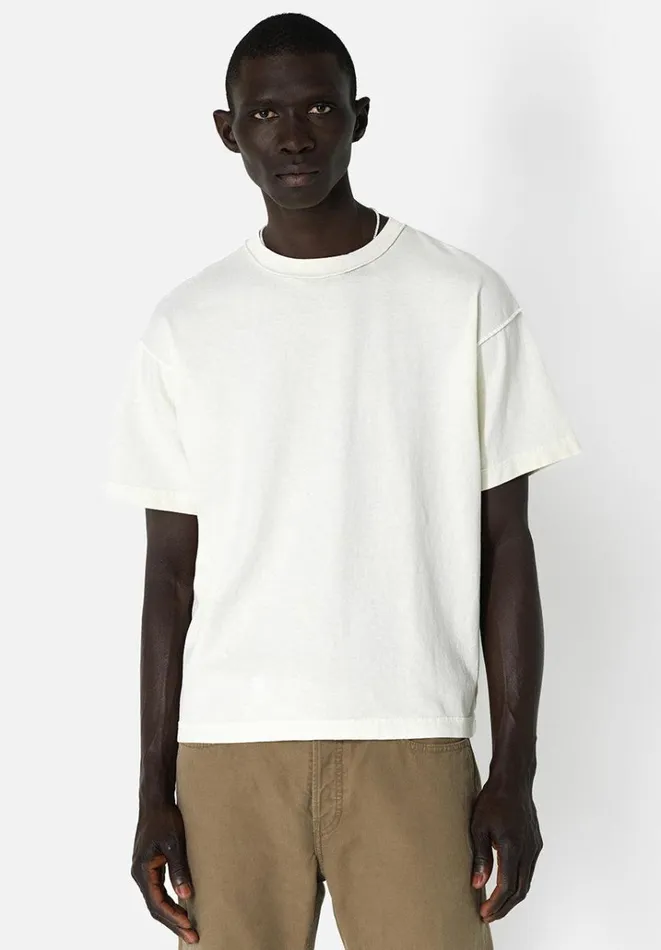 John Elliott Tees Reversed Cropped Tee Washed Salt 8211 Men John Elliott Tees Reversed Cropped Tee Washed Salt 8211 Men