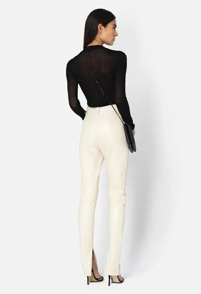 John Elliott Tops Gauze Rib Ls Cropped Tee Black 8211 Women John Elliott Tops Gauze Rib Ls Cropped Tee Black 8211 Women