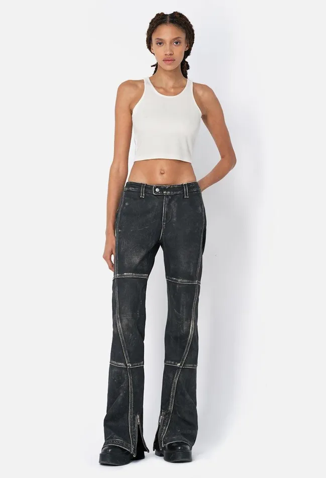 John Elliott Tops Gemini Rib Cropped Tank Salt 8211 Women John Elliott Tops Gemini Rib Cropped Tank Salt 8211 Women