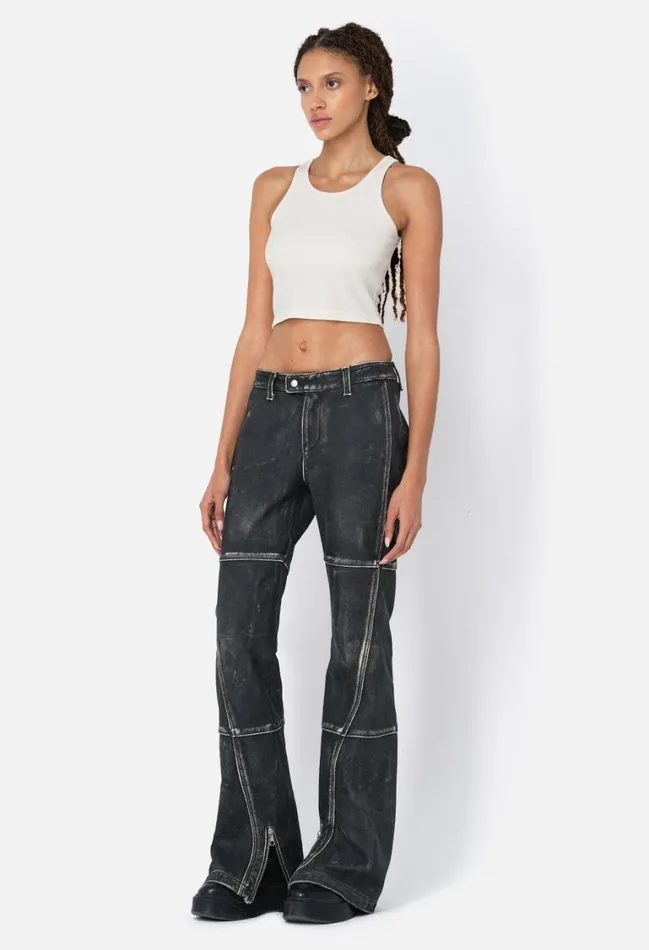John Elliott Tops Gemini Rib Cropped Tank Salt 8211 Women John Elliott Tops Gemini Rib Cropped Tank Salt 8211 Women