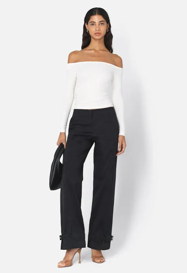 John Elliott Tops Gemini Rib Long Sleeve Salt 8211 Women John Elliott Tops Gemini Rib Long Sleeve Salt 8211 Women