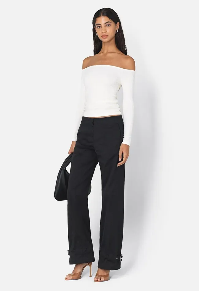 John Elliott Tops Gemini Rib Long Sleeve Salt 8211 Women John Elliott Tops Gemini Rib Long Sleeve Salt 8211 Women