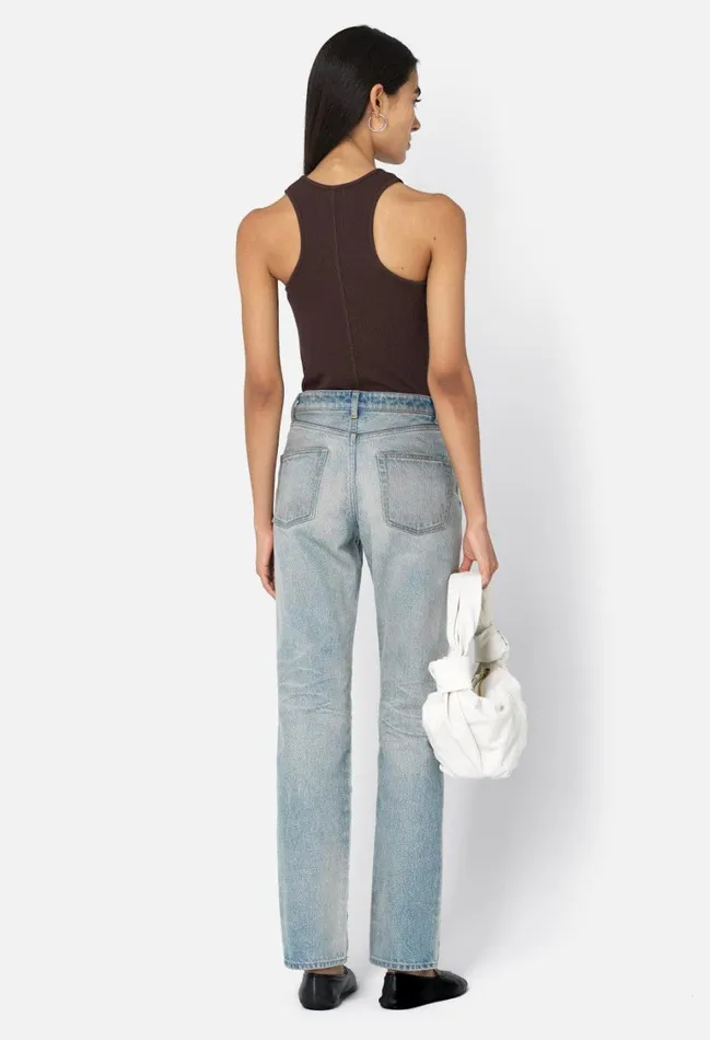John Elliott Tops Gemini Rib Racerback Chocolate Brown 8211 Women