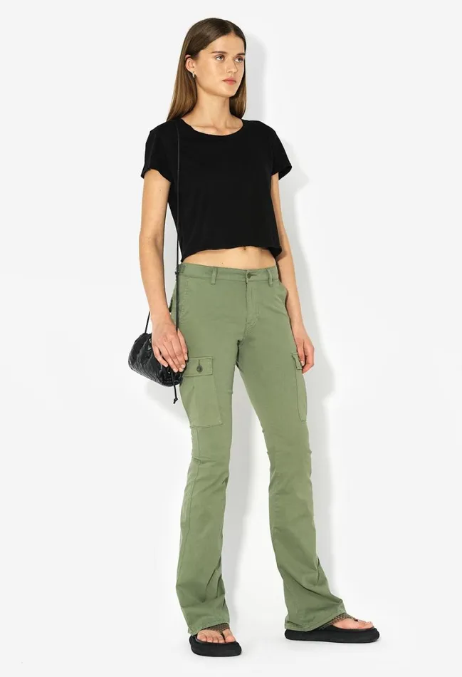 John Elliott Tops Jersey Cropped Tee Black 8211 Women