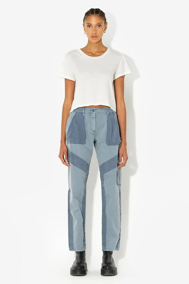 John Elliott Tops Jersey Cropped Tee Chalk 8211 Women