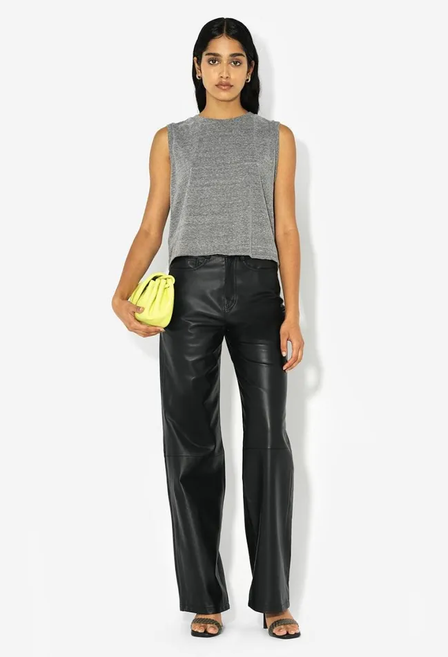 John Elliott Tops Recycled Jersey Muscle Tee Heather Grey 8211 Women