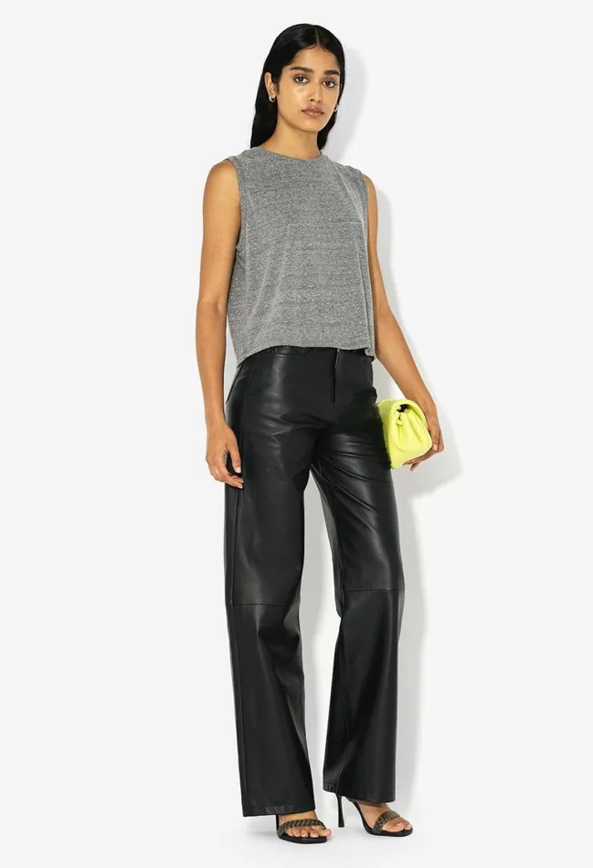 John Elliott Tops Recycled Jersey Muscle Tee Heather Grey 8211 Women