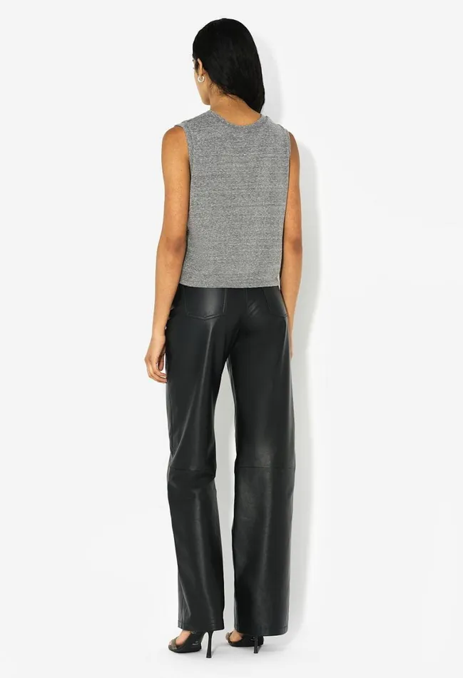 John Elliott Tops Recycled Jersey Muscle Tee Heather Grey 8211 Women