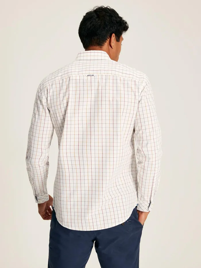 Joules Abbott 8211 White Gingham Classic Fit Poplin Shirt Men Shirts