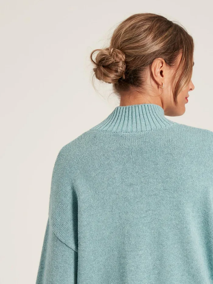 Joules Abigail 8211 Light Blue Intarsia Ski Jumper Women Knitwear