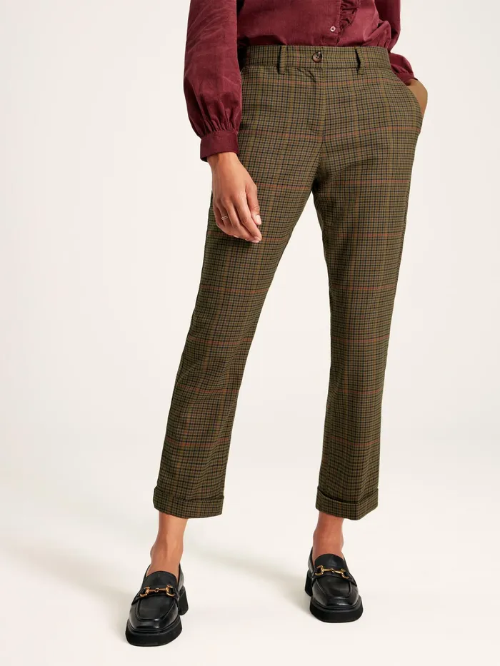Joules Ada 8211 Checked Trousers Women Trousers and Leggings