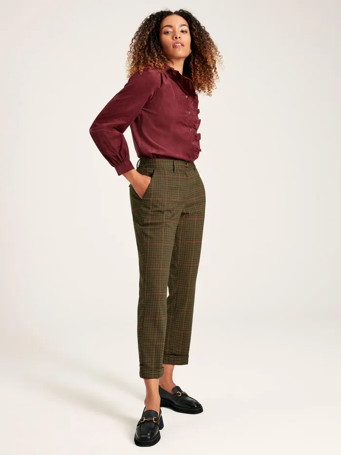 Joules Ada 8211 Checked Trousers Women Trousers and Leggings