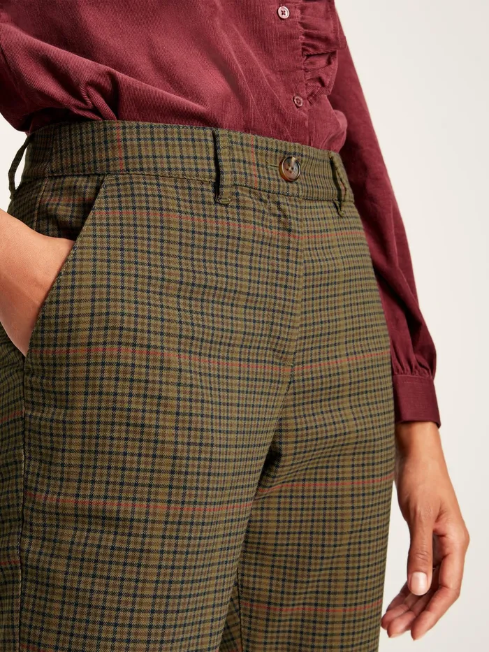 Joules Ada 8211 Checked Trousers Women Trousers and Leggings