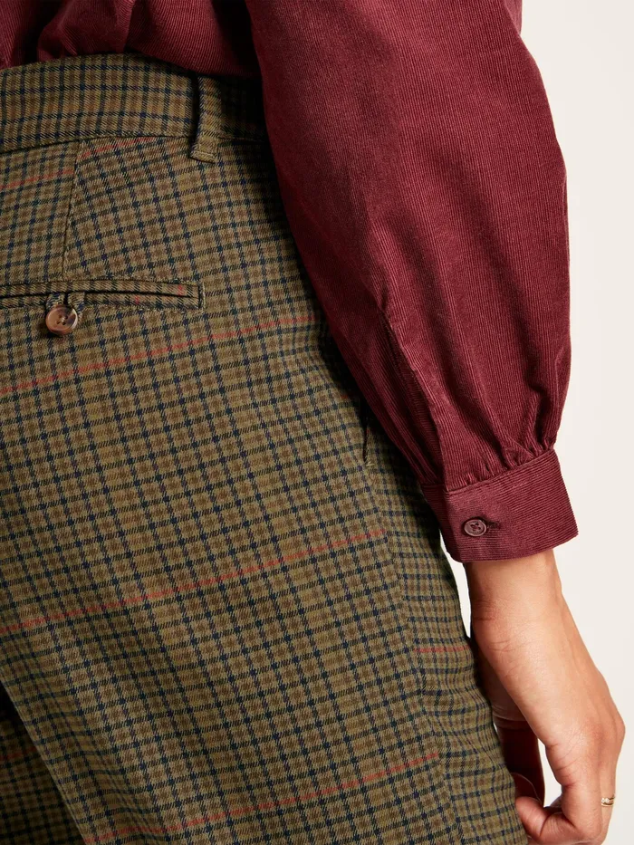 Joules Ada 8211 Checked Trousers Women Trousers and Leggings